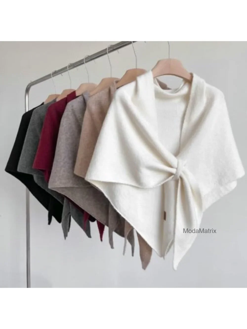 Women's Fleece Shawl Wrap Scarf Poncho Cozy Knit Winter